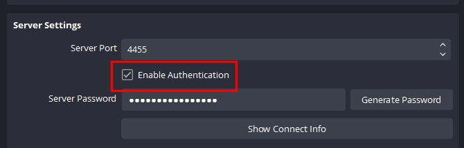 Also make sure that Authentication is also enabled.